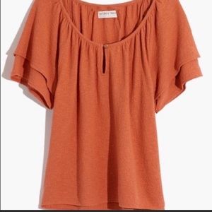 Madewell Texture & Thread tiered sleeve top